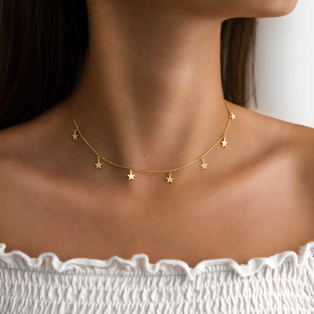 Stylish Star Necklace - Elara-Gold-State of Style