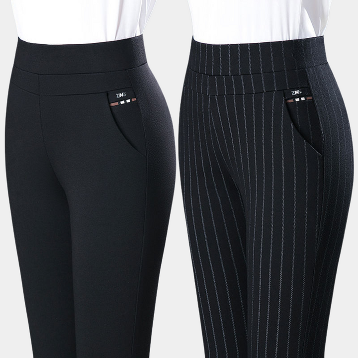 Stylish Stretch Ladies' Trousers - Elara-Black-M-State of Style