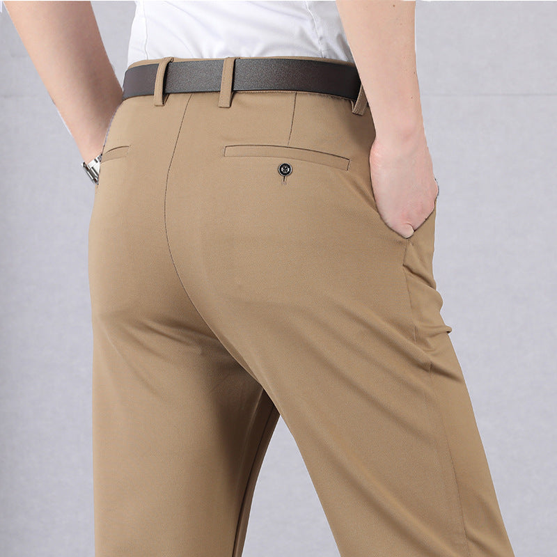 Stylish Stretch Men's Trousers - Alex-Khaki-8-State of Style