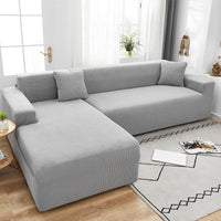 Stylish Stretchable Sofa Cover - StretchGuard-1-Seater (90-140cm)-Beige White-State of Style
