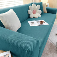 Stylish Stretchable Sofa Cover - StretchGuard-1-Seater (90-140cm)-Beige White-State of Style