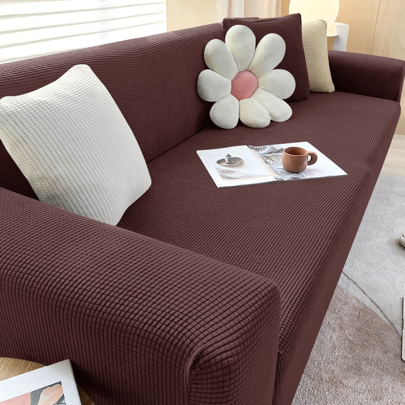 Stylish Stretchable Sofa Cover - StretchGuard-1-Seater (90-140cm)-Dark Grown-State of Style