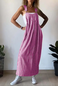 Stylish Striped Casual Jumpsuit with Comfort Cut – Liana-Gray-S-State of Style