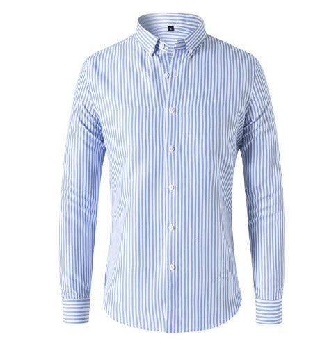 Stylish Striped Men's Shirt – Ruben-Light blue-S-State of Style