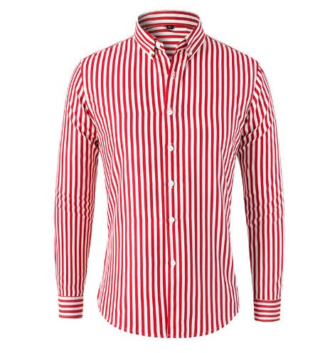 Stylish Striped Men's Shirt – Ruben-Red-S-State of Style