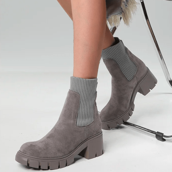 Stylish Suede Winter Boots for Women - Eloise-Grey-5-State of Style