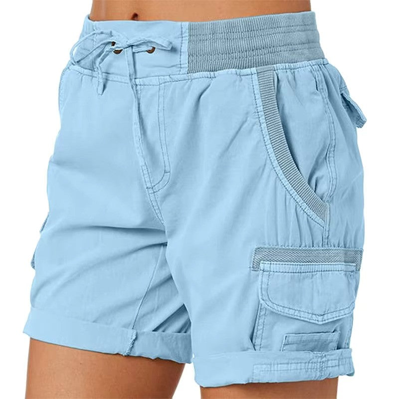 Stylish summer beach shorts – Chloe-Light blue-S-State of Style