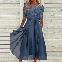 Stylish Summer Dress for a Fashionable Look - Lena Meier-Navy Blue-S-State of Style