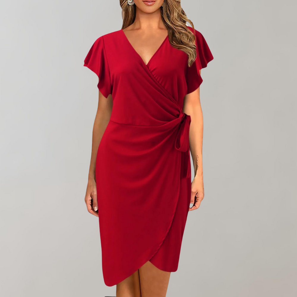 Stylish Summer Dress – Solène-Red-S-State of Style