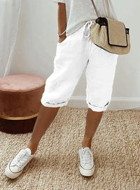 Stylish Summer Linen Women's Pants - Lina-White-XS-State of Style