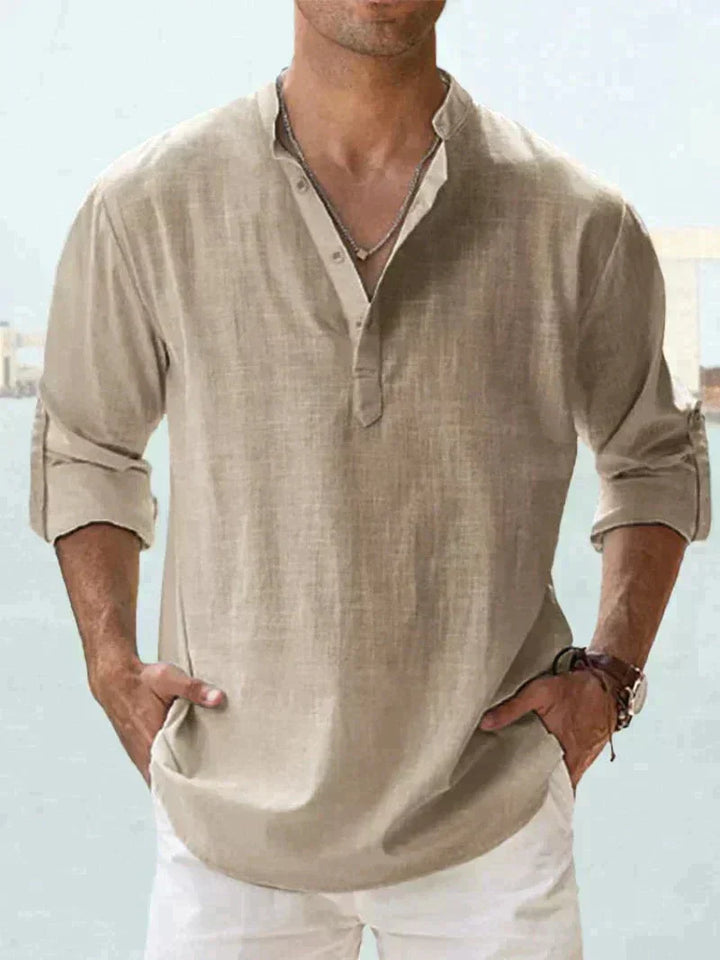 Stylish summer shirt for men (Buy 1, get 1 free) - Leo-Beige-S-State of Style