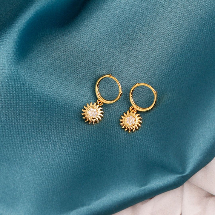 Stylish Sun Earrings for Women - Elara-Gold-State of Style