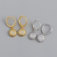 Stylish Sun Earrings for Women - Elara-Silver-State of Style