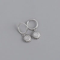 Stylish Sun Earrings for Women - Elara-Silver-State of Style