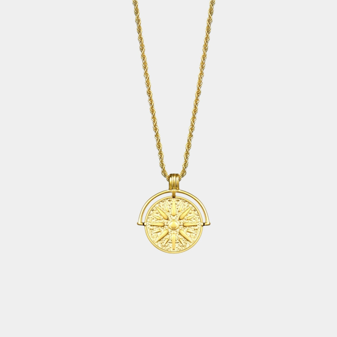 Stylish Sun Pendant Necklace - Aurora-Gold-State of Style