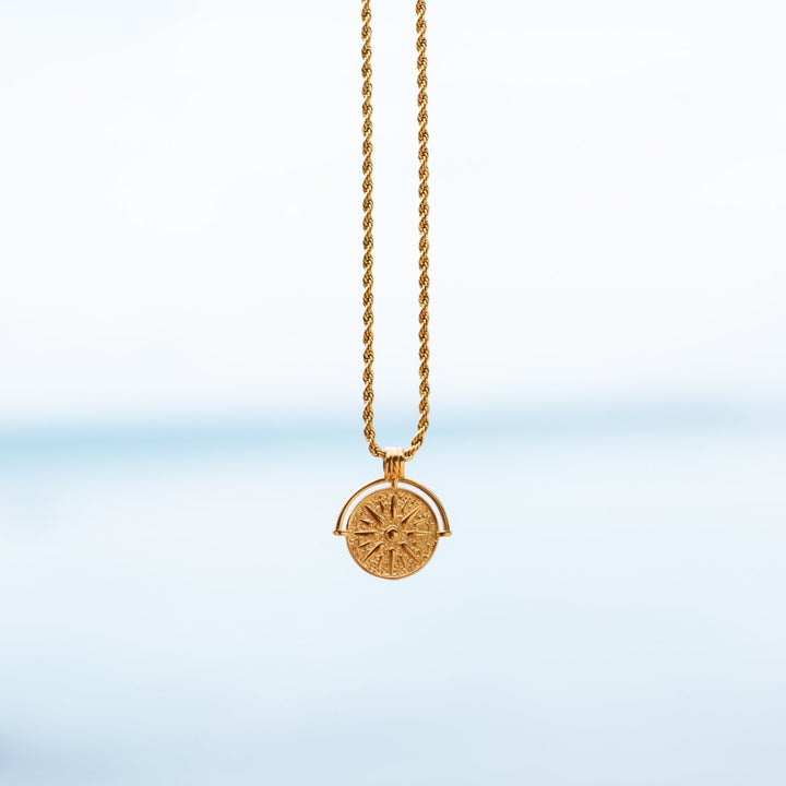 Stylish Sun Pendant Necklace - Aurora-Gold-State of Style