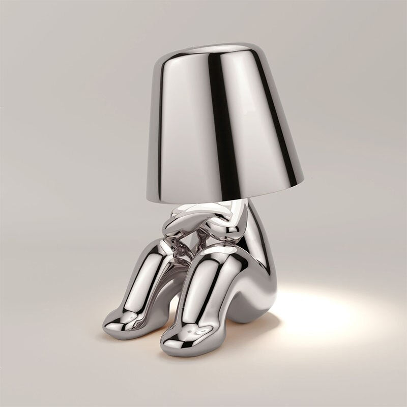 Stylish Table Lamp - LumiSerene-Plundering Silver-State of Style
