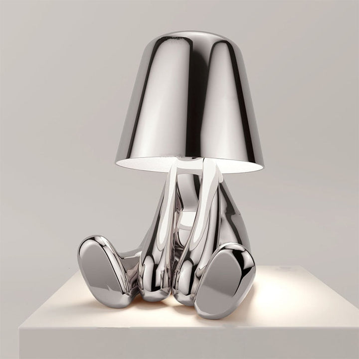 Stylish Table Lamp - LumiSerene-Relaxing Silver-State of Style