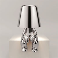 Stylish Table Lamp - LumiSerene-Seated Silver-State of Style