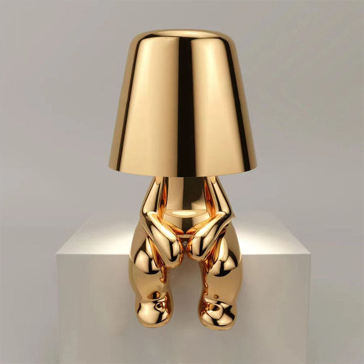 Stylish Table Lamp - LumiSerene-Sitting Gold-State of Style