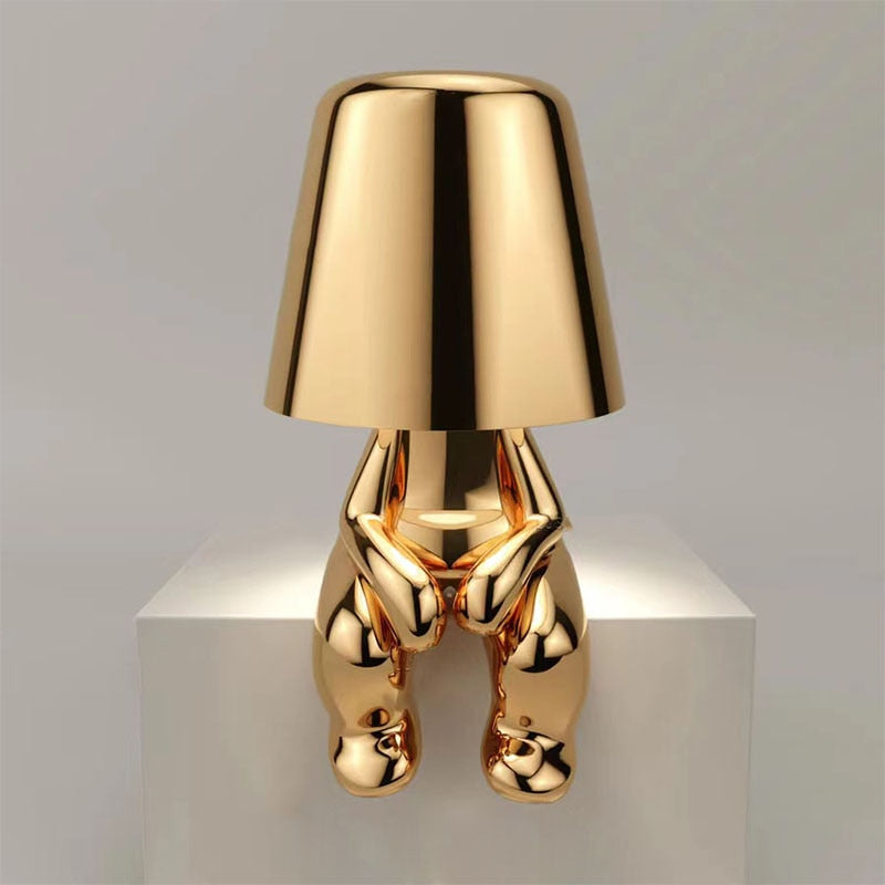 Stylish Table Lamp - LumiSerene-Sitting Gold-State of Style