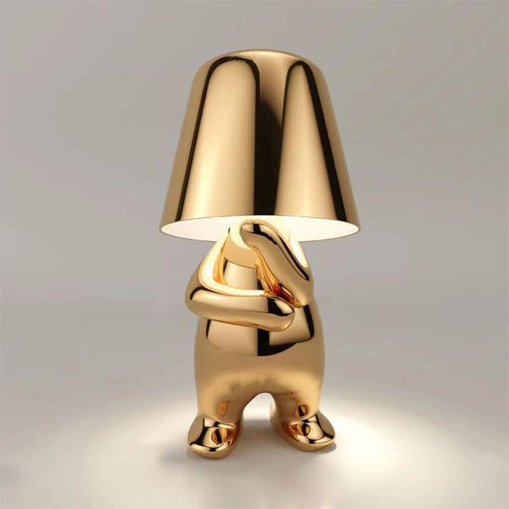 Stylish Table Lamp - LumiSerene-Thinking Gold-State of Style