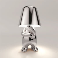 Stylish Table Lamp - LumiSerene-Thinking Silver-State of Style