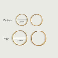 Stylish Thin Hoop Earrings - Lira-M-Gold-State of Style