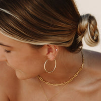 Stylish Thin Hoop Earrings - Lira-M-Gold-State of Style