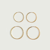 Stylish Thin Hoop Earrings - Lira-M-Gold-State of Style