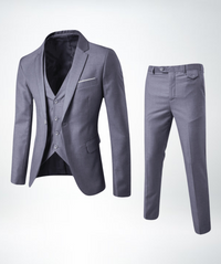 Stylish Three-Piece Men's Suit - Lucas-Black-S-State of Style