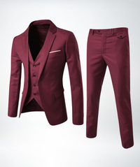 Stylish Three-Piece Men's Suit - Lucas-Black-S-State of Style