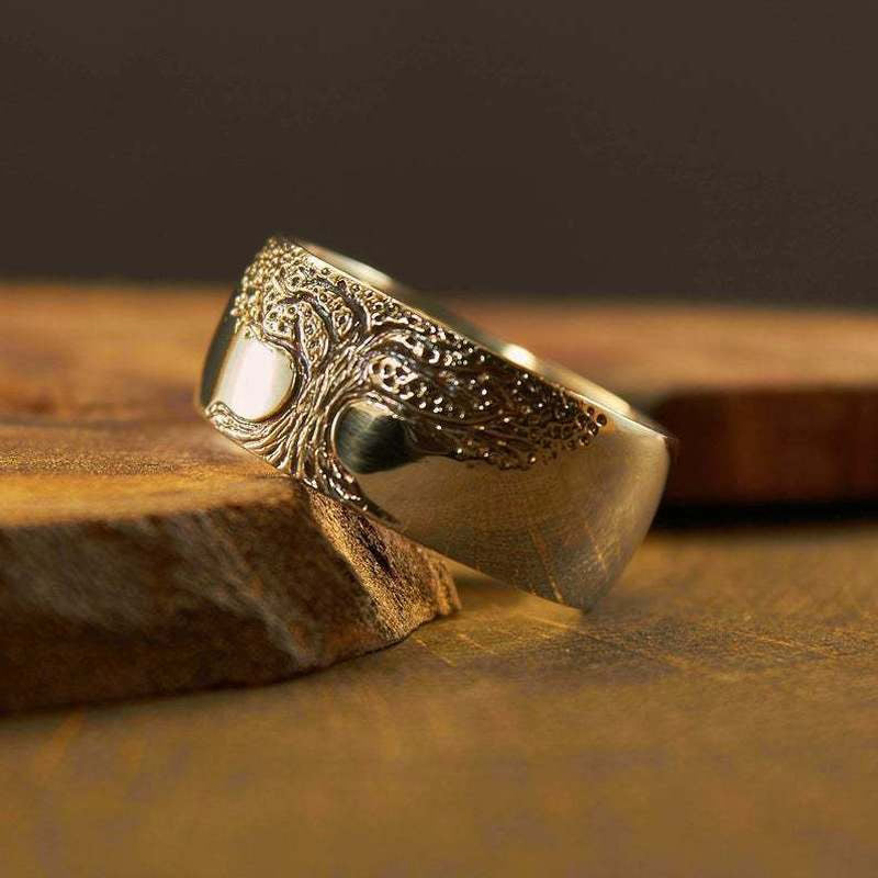 Stylish Tree of Life Ring - Lina-Gold-49mm-State of Style