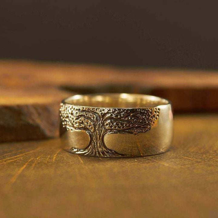Stylish Tree of Life Ring - Lina-Gold-49mm-State of Style