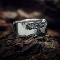 Stylish Tree of Life Ring - Lina-Silver-49mm-State of Style