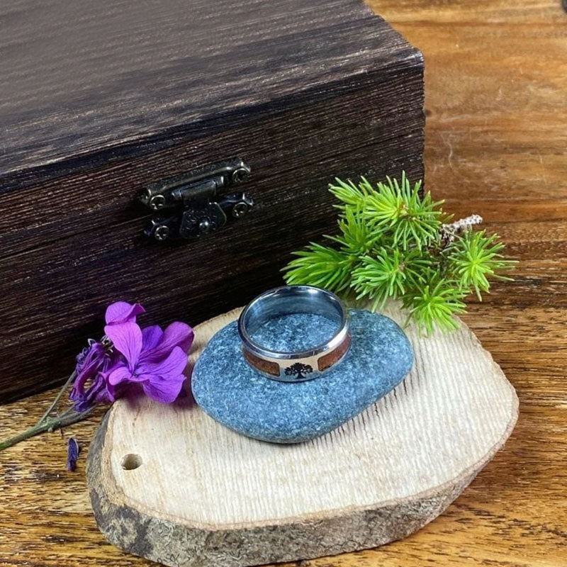 Stylish Tree of Life Ring made of Stainless Steel for Women - Elina-Tree of Life-5.11 cm-State of Style