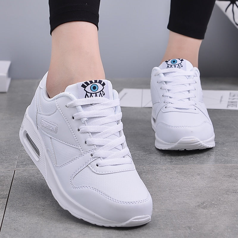 Stylish Vegan Leather Women’s Sneakers - Valencia-Light Blue-5-State of Style