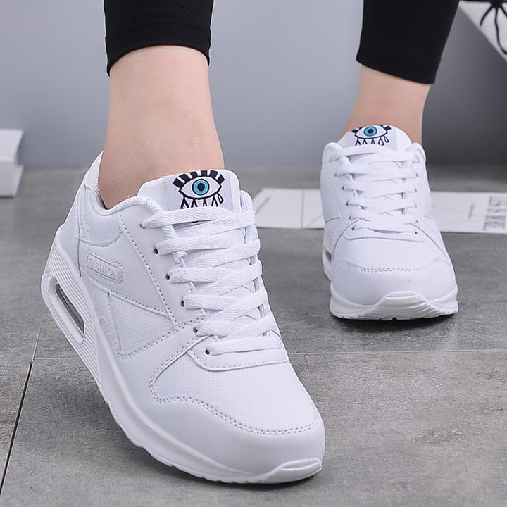 Stylish Vegan Leather Women’s Sneakers - Valencia-Light Blue-5-State of Style