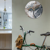 Stylish Wall Clock with Marble Texture - MarbleTime-Green-State of Style
