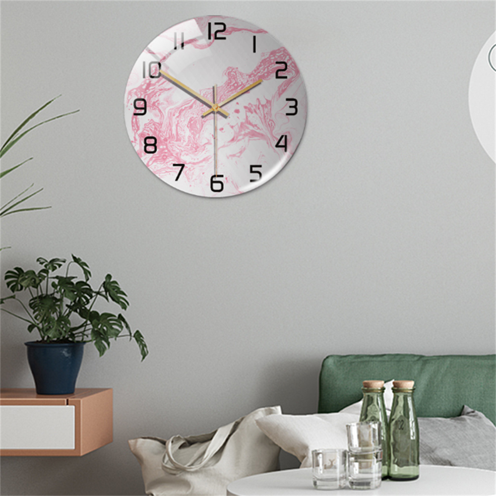 Stylish Wall Clock with Marble Texture - MarbleTime-Green-State of Style