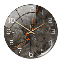 Stylish Wall Clock with Marble Texture - MarbleTime-Grey Copper-State of Style