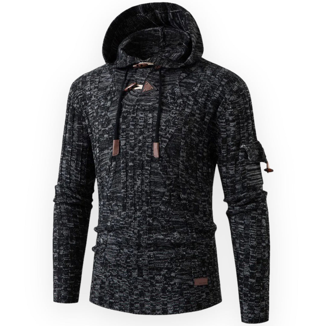 Stylish Warm Fleece Hoodie for Men - AlpineTrail-Dark grey-S-State of Style