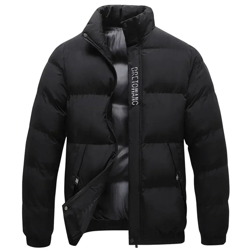 Stylish Warm Men's Winter Coat - Arvid-Black-S-State of Style