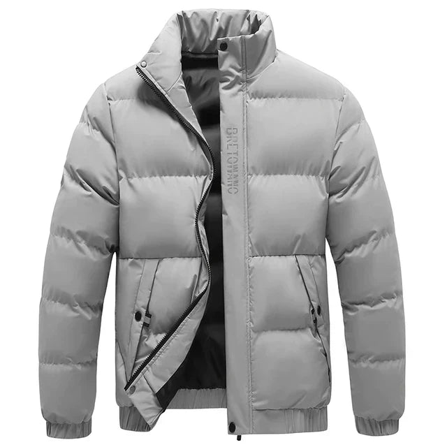 Stylish Warm Men's Winter Coat - Arvid-Grey-S-State of Style