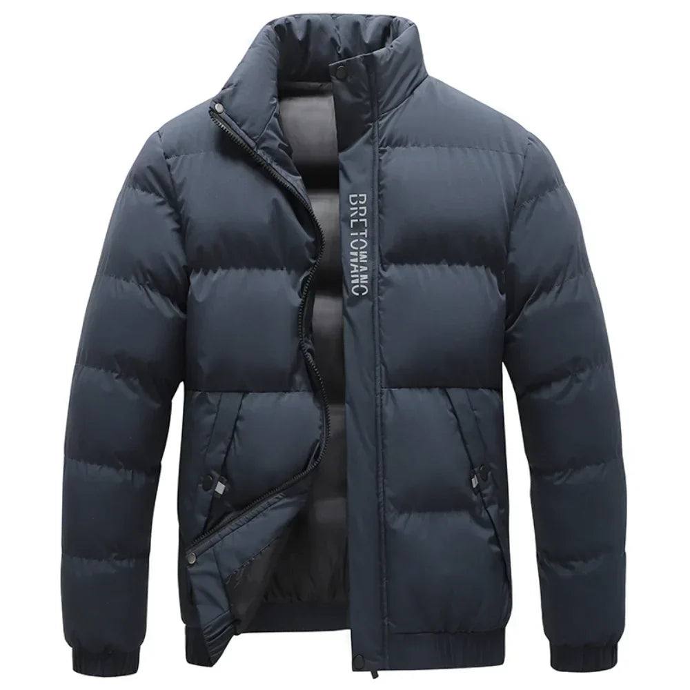 Stylish Warm Men's Winter Jacket - Arvid-Dark Blue-S-State of Style