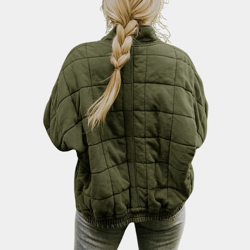 Stylish Warm Women's Coat - Mara-Green-S-State of Style