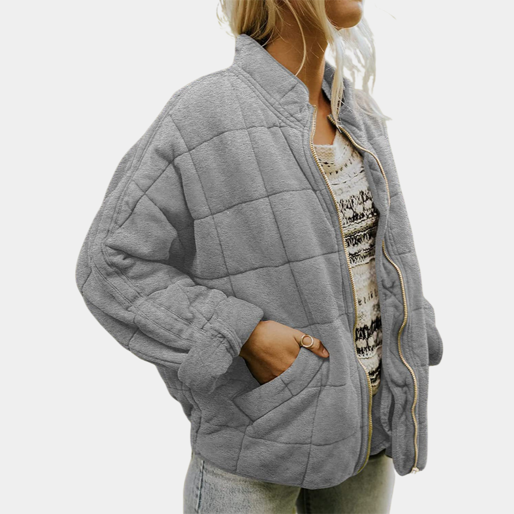 Stylish Warm Women's Coat - Mara-Grey-S-State of Style