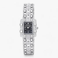 Stylish Watch with Rectangular Dial and Crystals – Camille-Black-State of Style