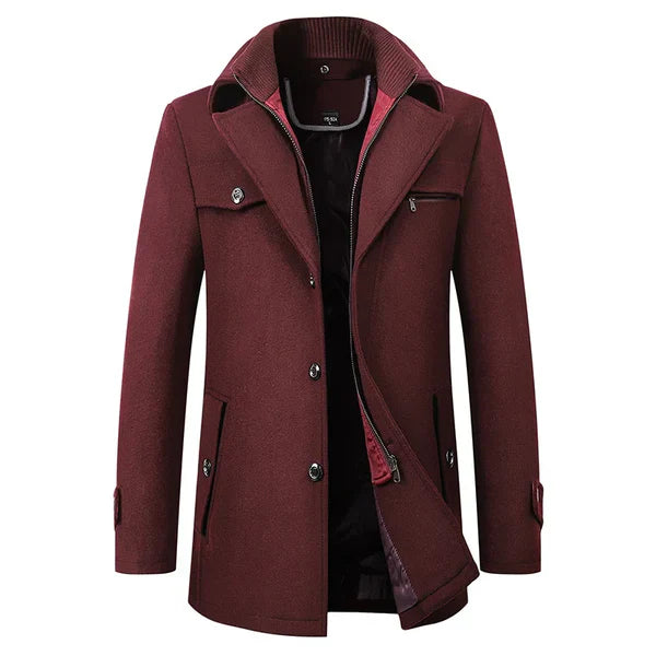 Stylish Waterproof Winter Jacket - Dario-Bordeaux red-S-State of Style