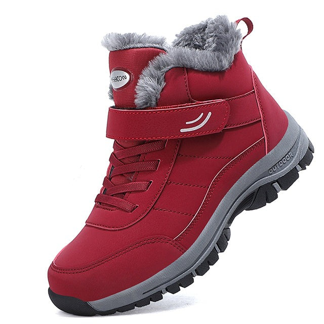 Stylish Waterproof Winter Sneakers - Avery-Red-4 - Women-State of Style